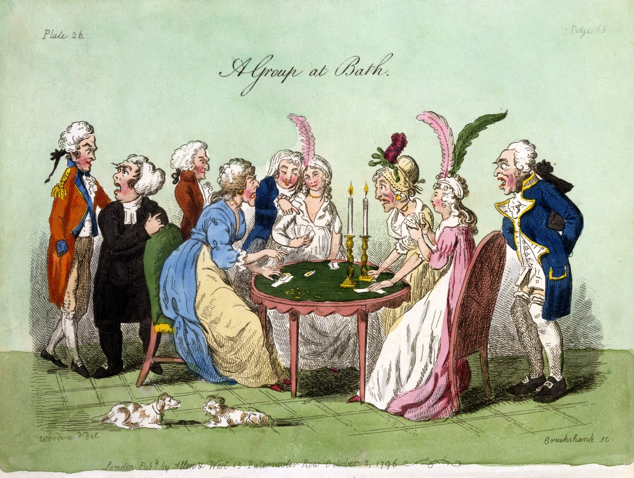 Un gruppo a Bath, 1796 da George Cruikshank