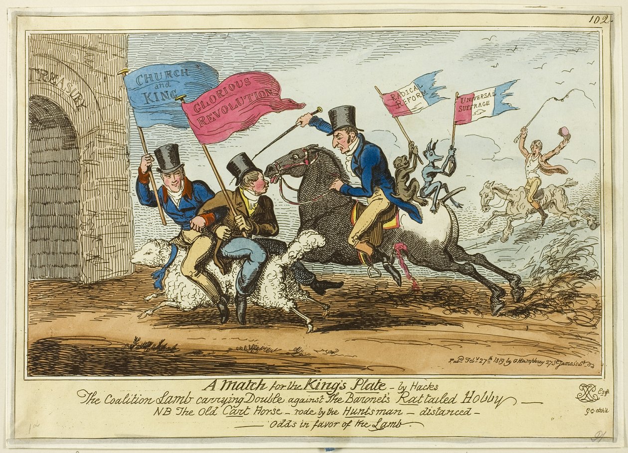 Una partita per i Re Plate-By Hacks da George Cruikshank