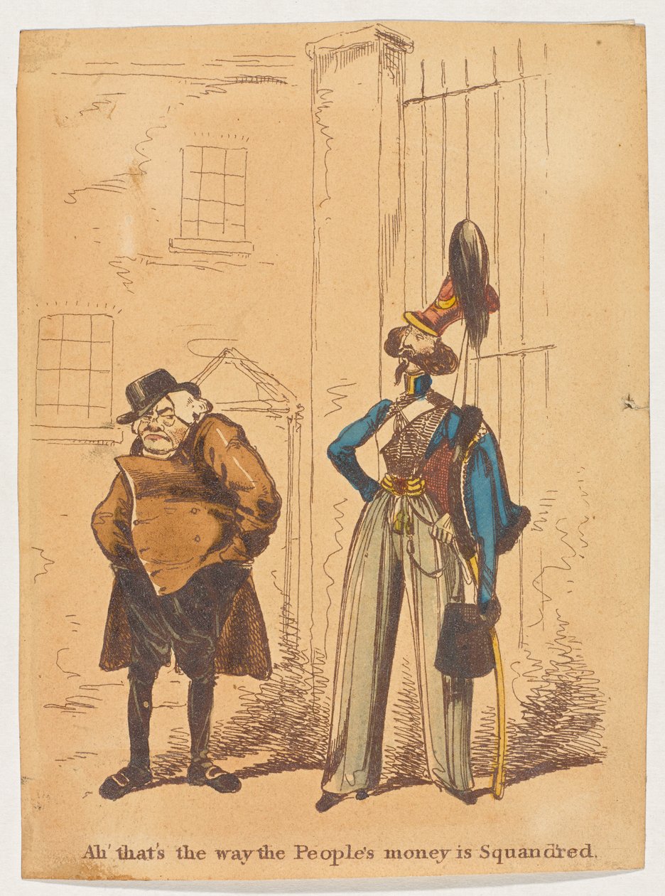 Ah, così vengono sperperati i soldi del popolo da George Cruikshank