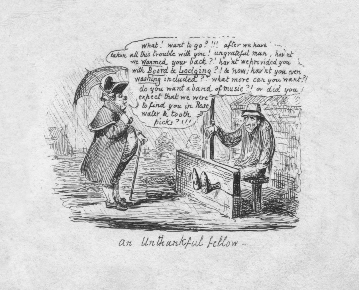 Un ingrato, 1829 da George Cruikshank