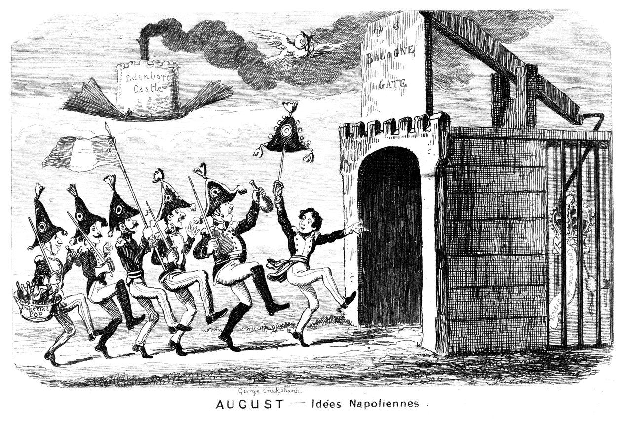 Agosto - Idee Napoleoniche, XIX secolo da George Cruikshank