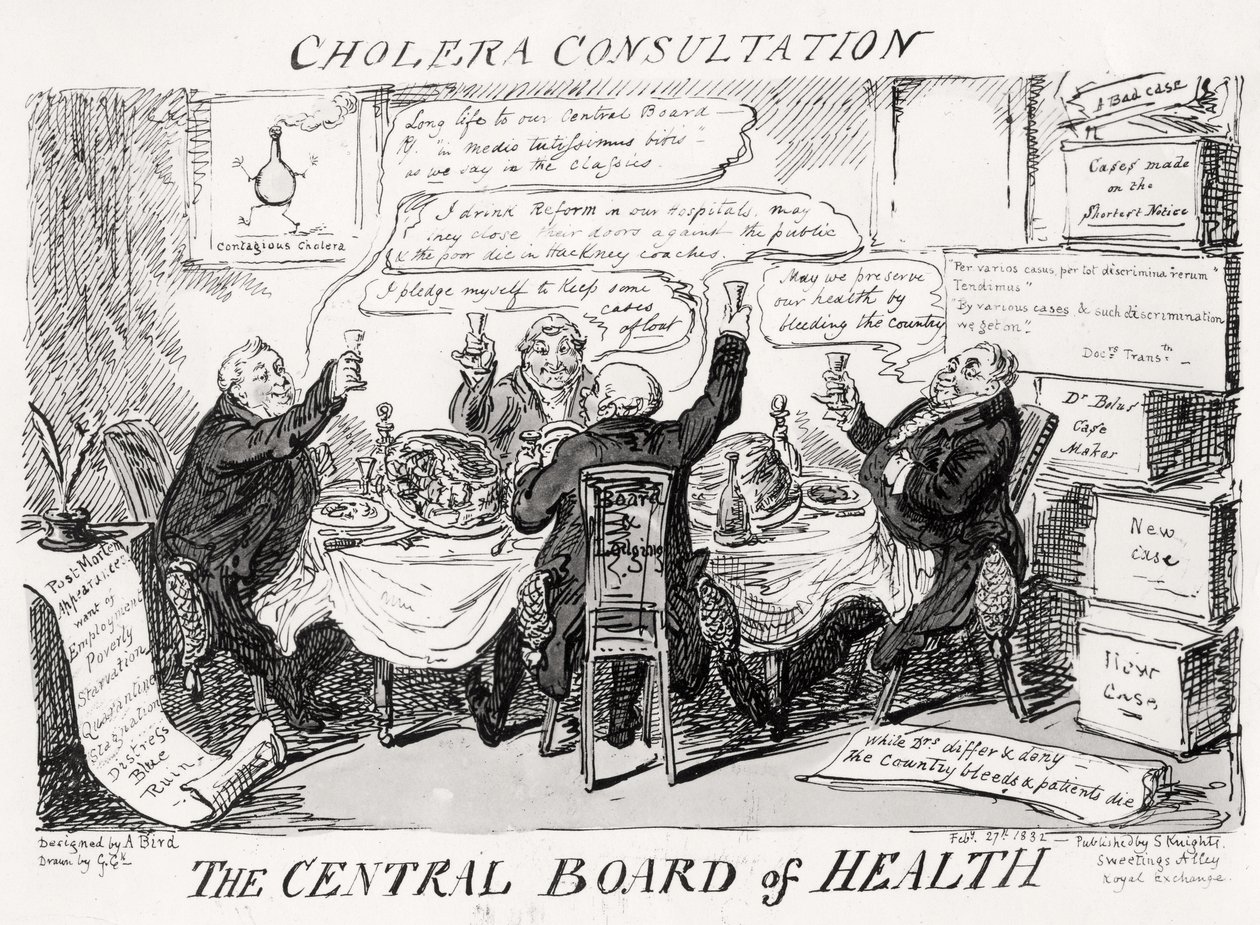 Consultazione sul colera al Consiglio Centrale della Salute, pubblicato il 27 febbraio 1832 da George Cruikshank