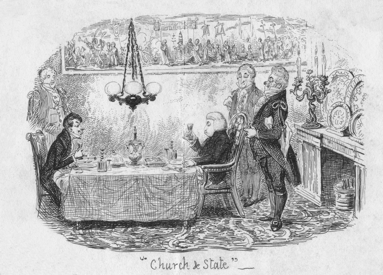 Chiesa e Stato da George Cruikshank