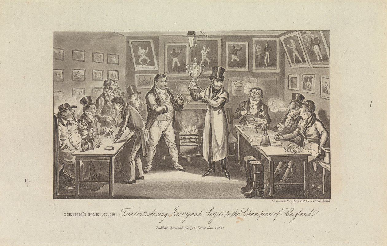 Salotto di Cribb da George Cruikshank