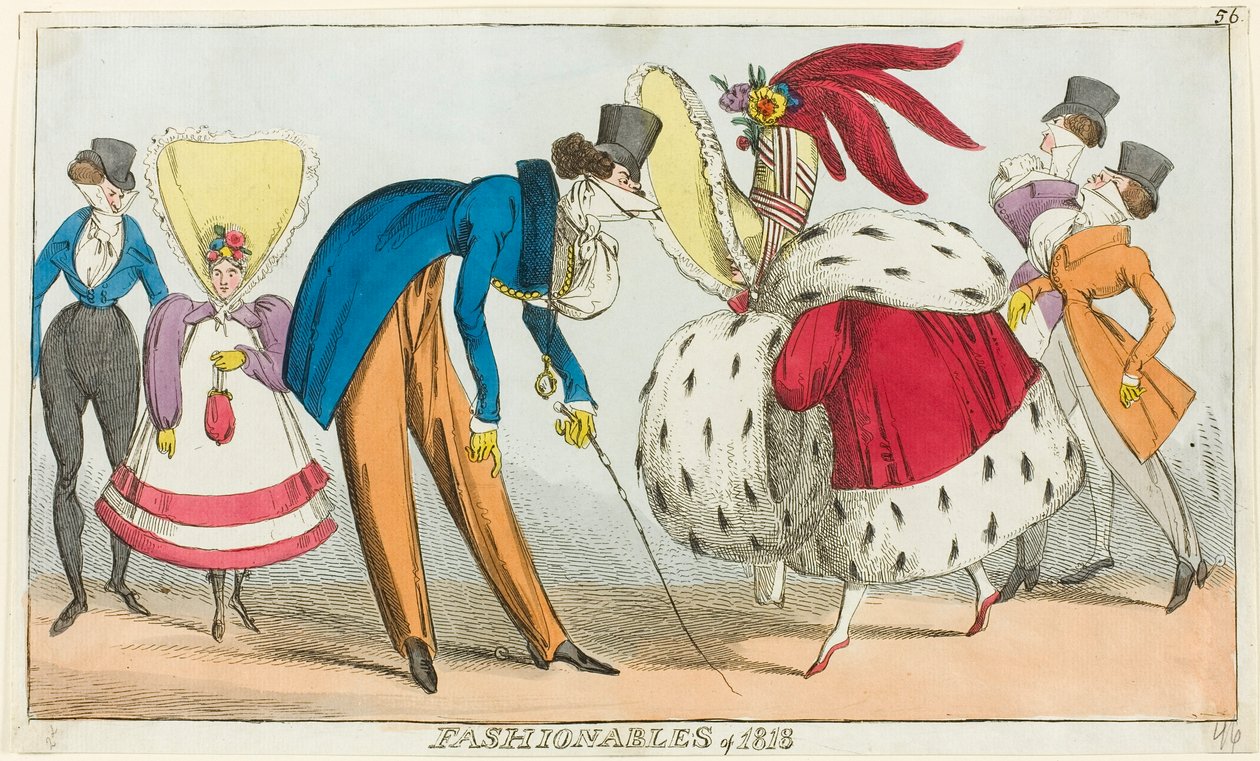 La moda del 1818 da George Cruikshank