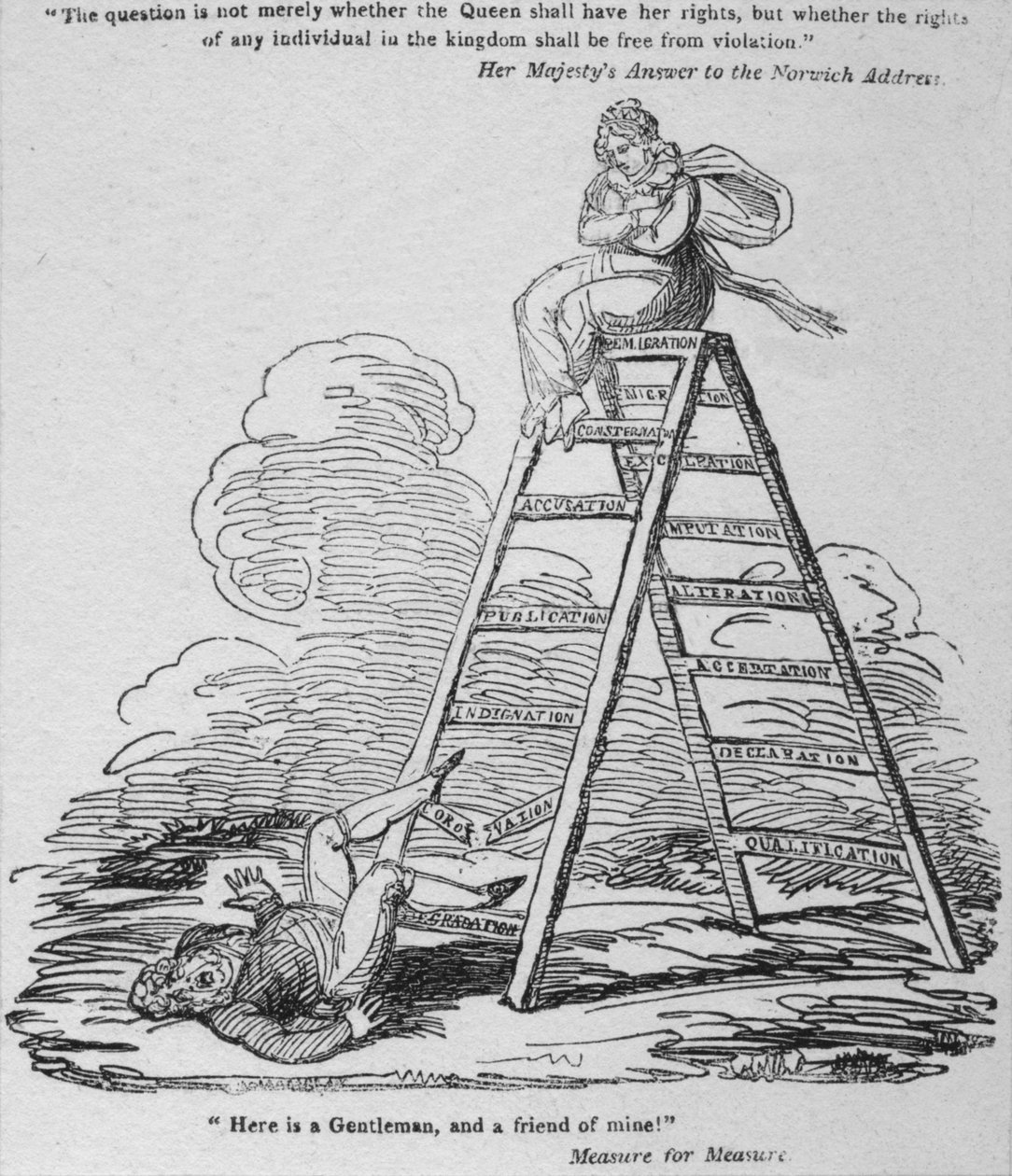 Ecco un gentiluomo, e un mio amico!, c1820 da George Cruikshank