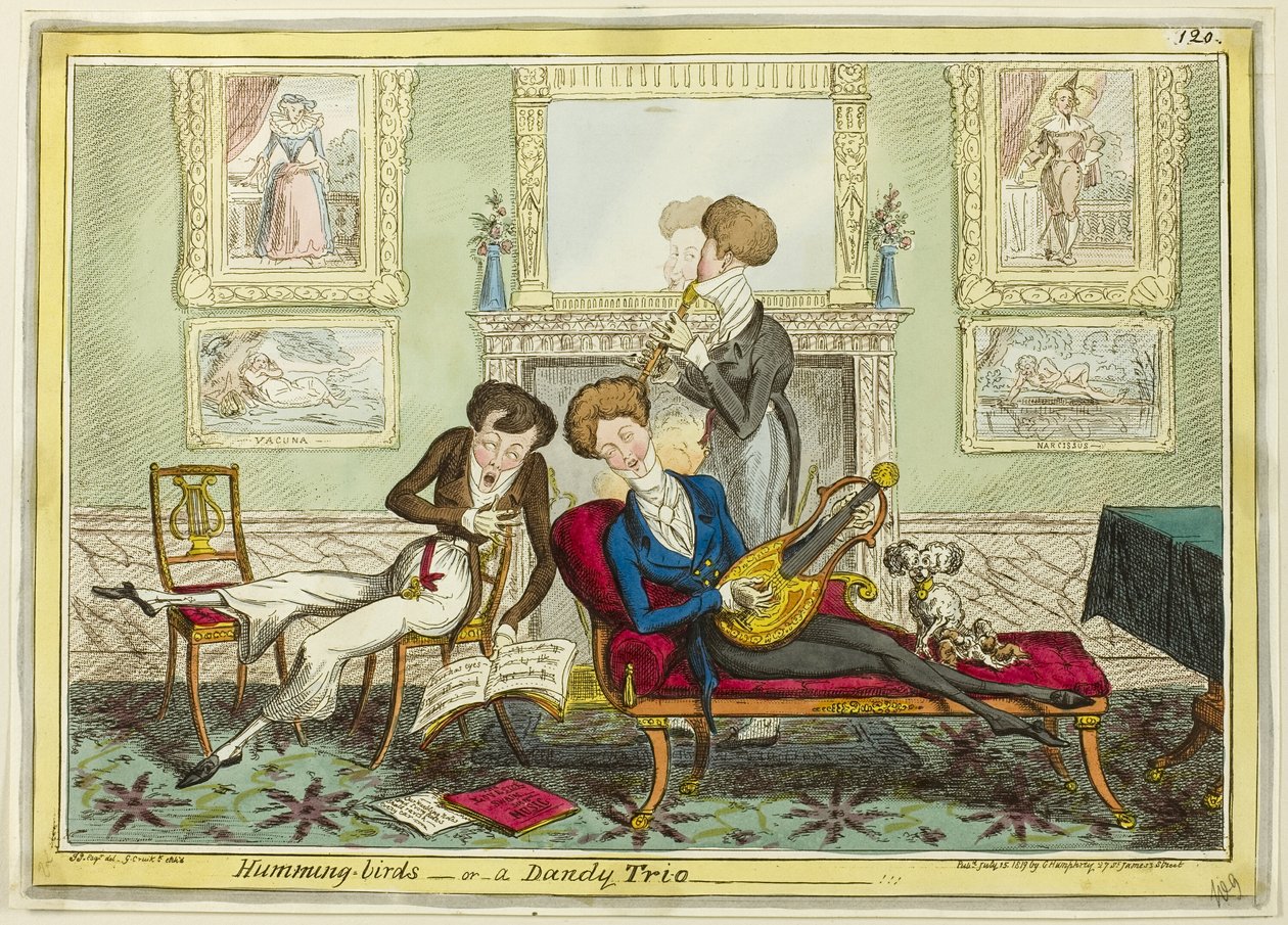 Uccelli canticchianti, o un trio di danzatori da George Cruikshank