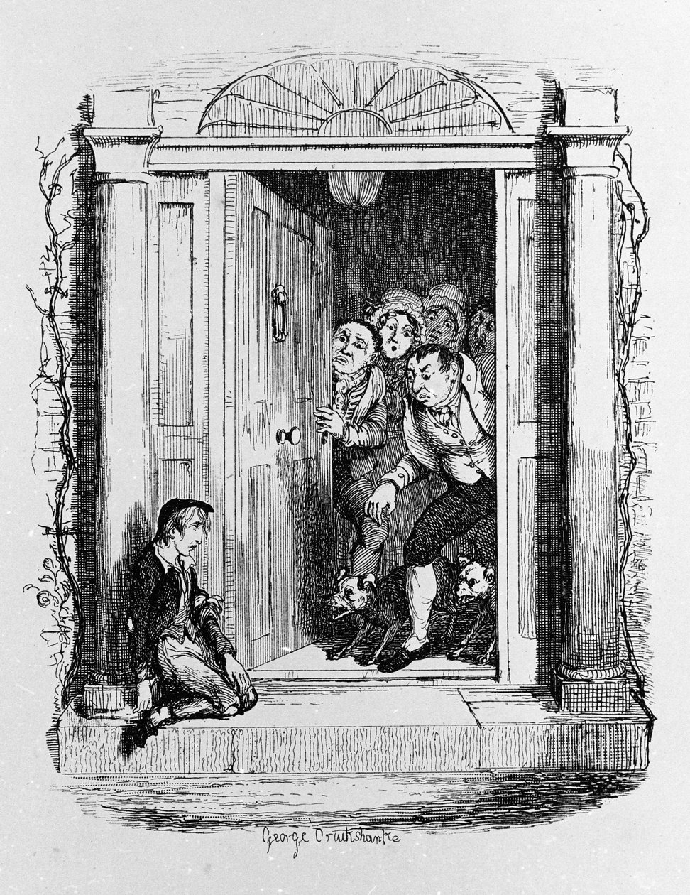 Illustrazione per "Oliver Twist" di Charles Dickens (1812-1870), di George Cruikshank (1792-1878) da George Cruikshank