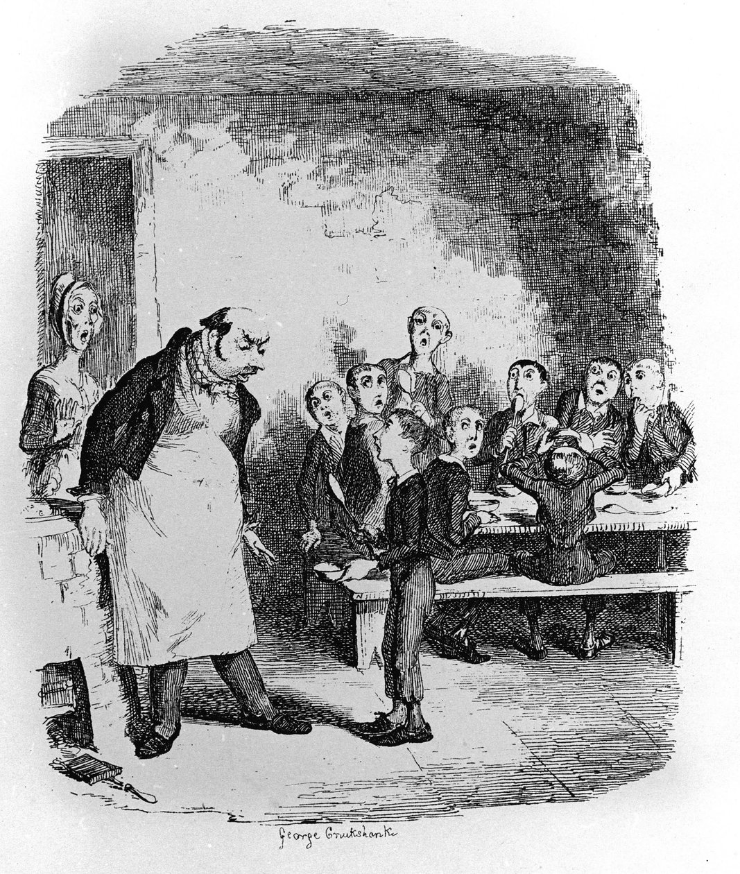 Illustrazione per "Oliver Twist" di Charles Dickens (1812-1870), di George Cruikshank (1792-1878) da George Cruikshank