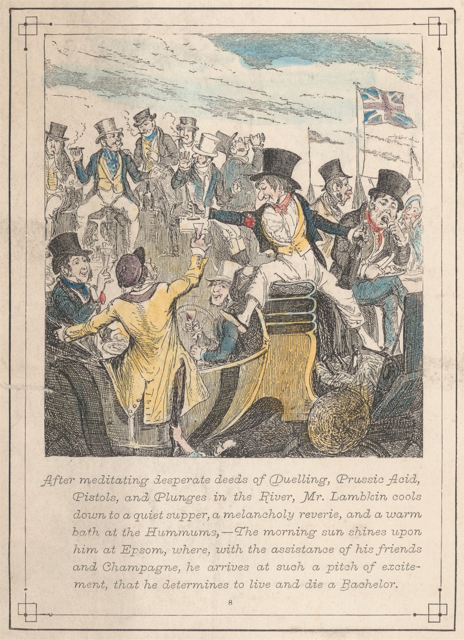 Illustrazioni da Mr. Lambkin, tavola 8 da George Cruikshank