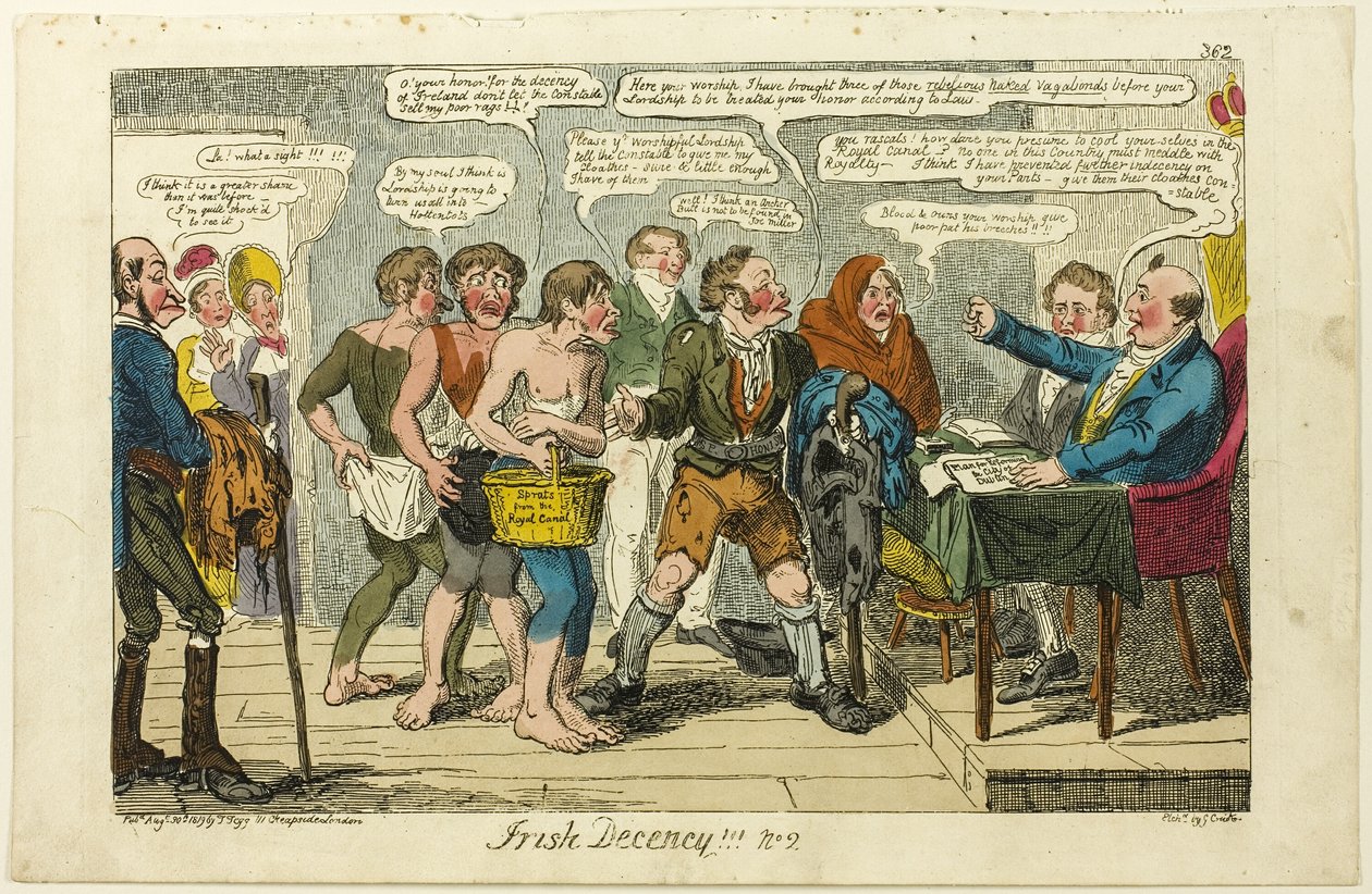 Decenza irlandese! no. 2 da George Cruikshank