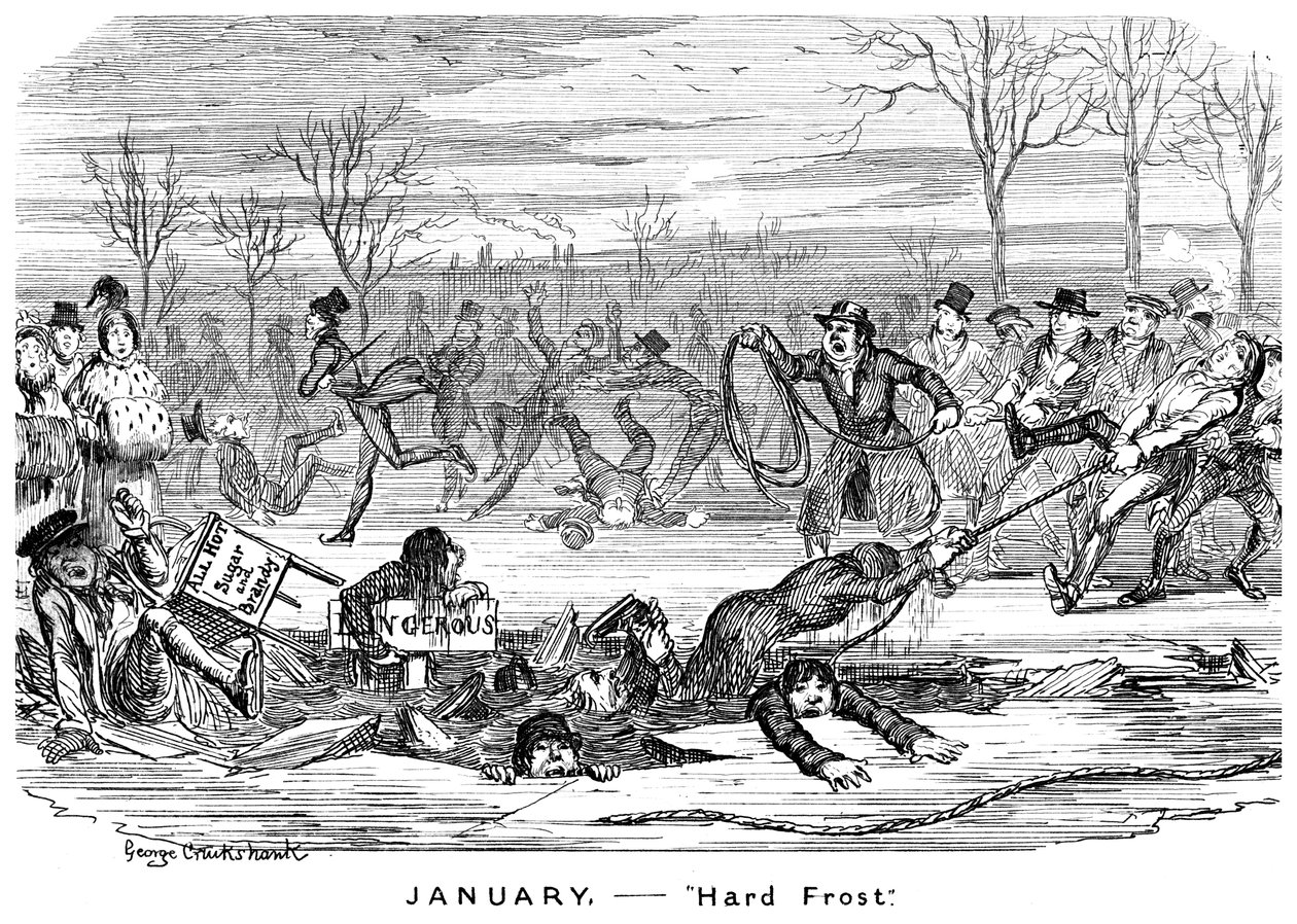 Gennaio - Gelo intenso da George Cruikshank