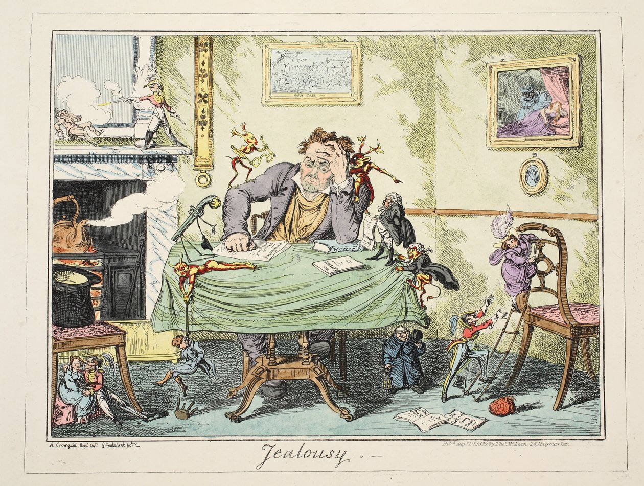 Gelosia, pub. 1835 da George Cruikshank