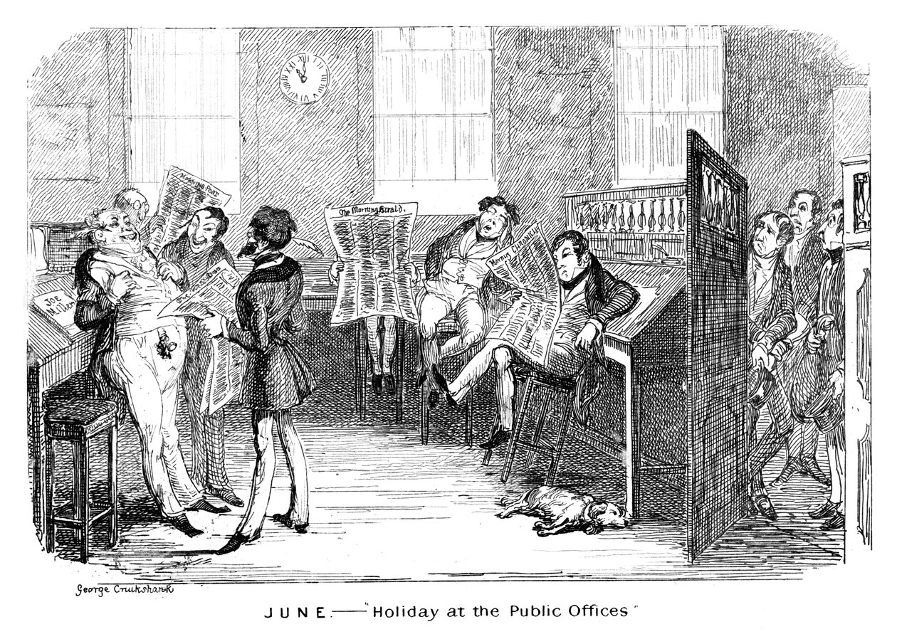 Giugno - Vacanza negli uffici pubblici da George Cruikshank