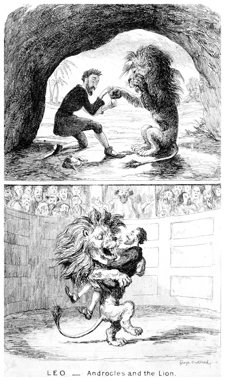 Androclo e il Leone da George Cruikshank