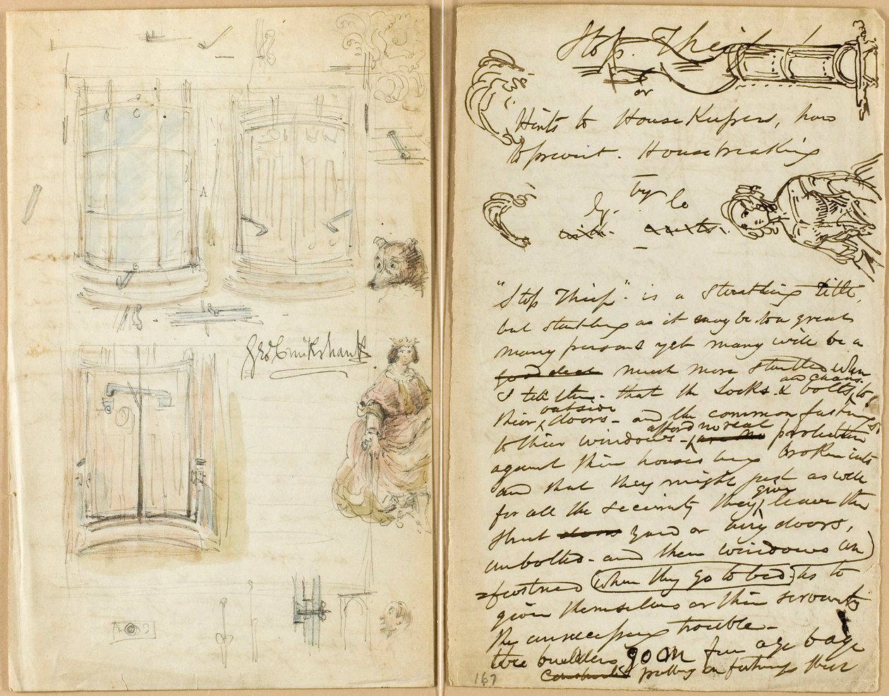 Lettera: Fermate il ladro da George Cruikshank