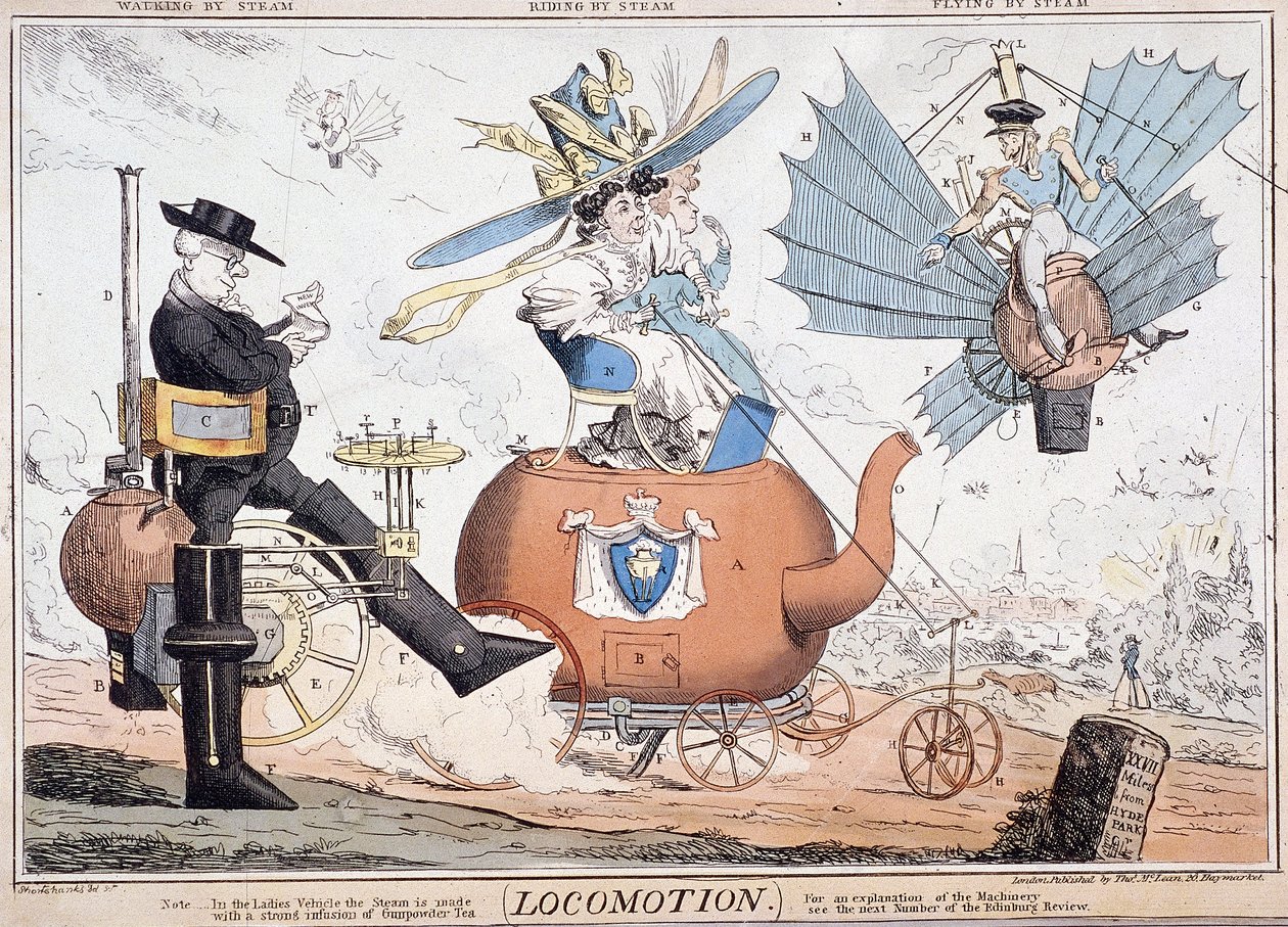 Locomozione, Londra, c. 1820 da George Cruikshank