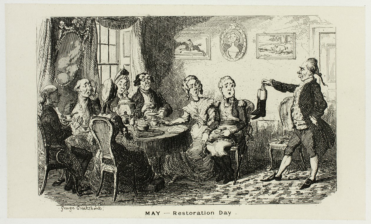 Maggio - Giornata di restauro dalle acqueforti di George Cruikshank a The Comic Almanacks: 1835-1853 da George Cruikshank