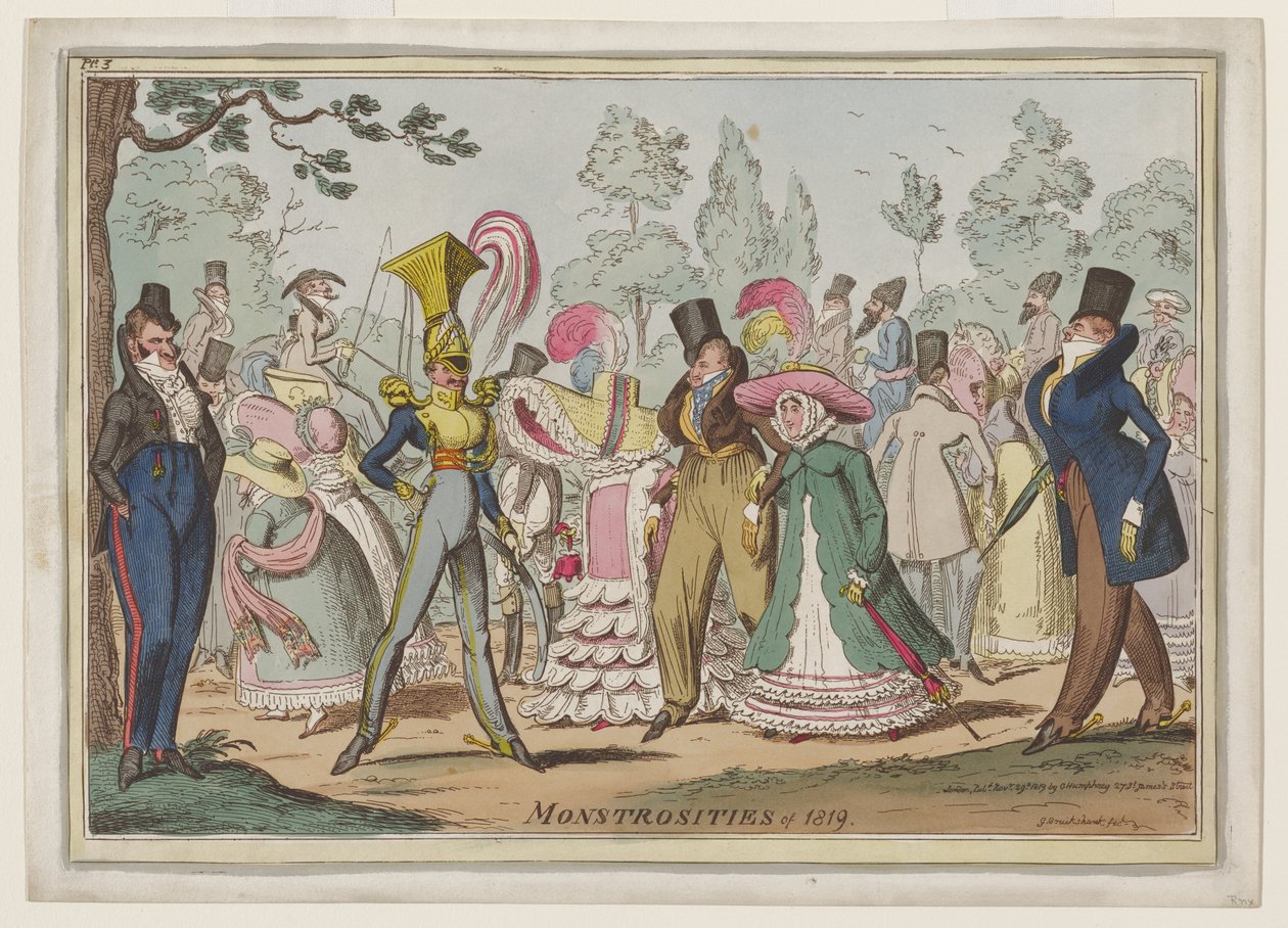 Le mostruosità del 1819 da George Cruikshank