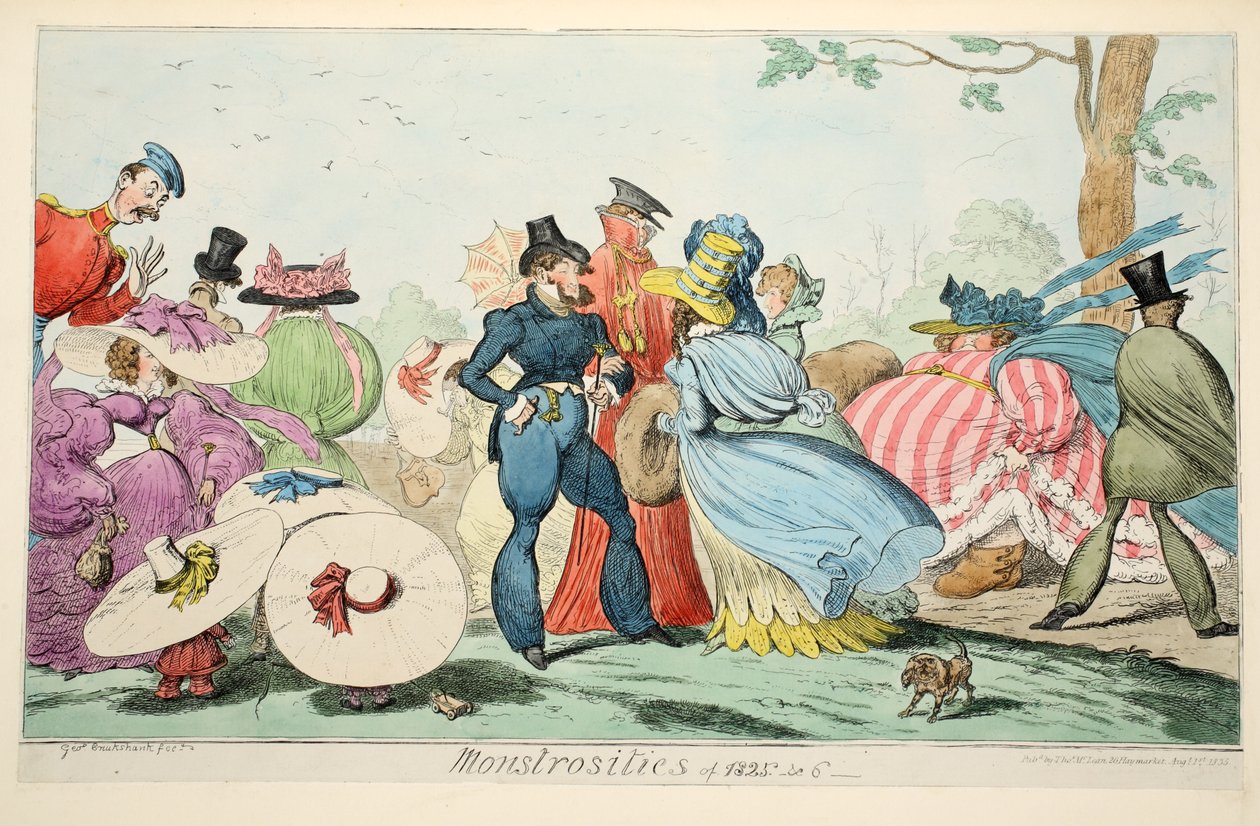 Mostruosità del 1825 e 6, pub. 1835 da George Cruikshank