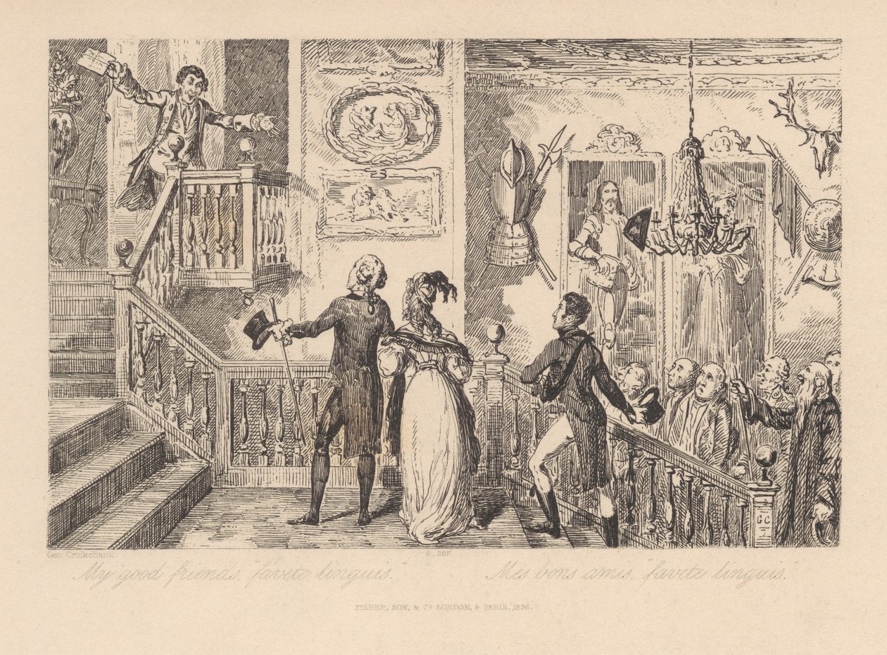 Miei buoni amici, «favete linguis» da George Cruikshank
