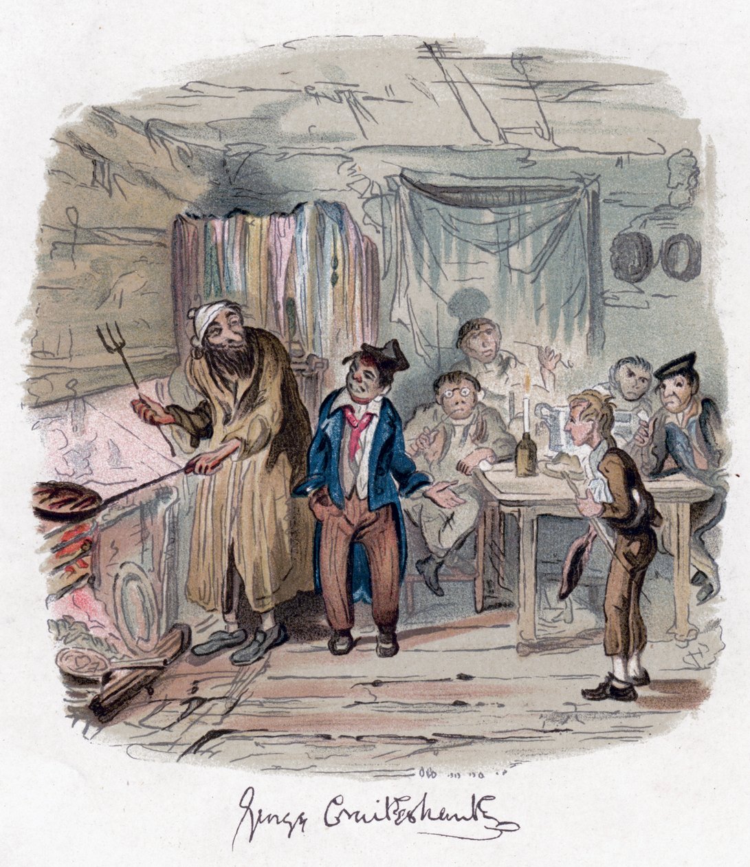 Oliver Twist, c1838 da George Cruikshank