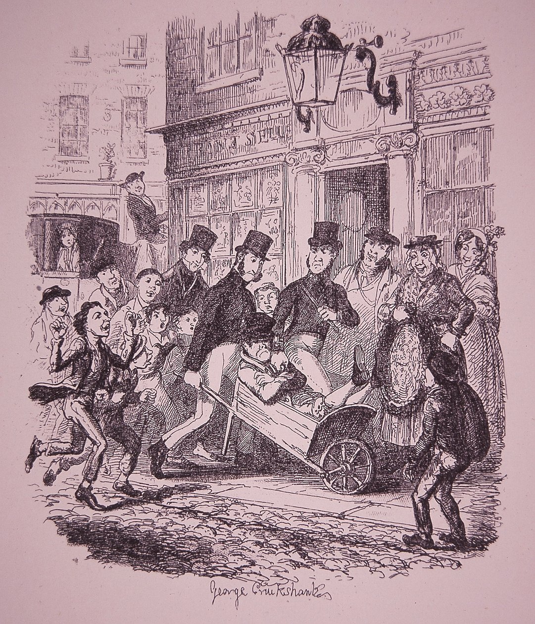 Borseggiatore catturato dalla polizia, inizio XIX secolo da George Cruikshank