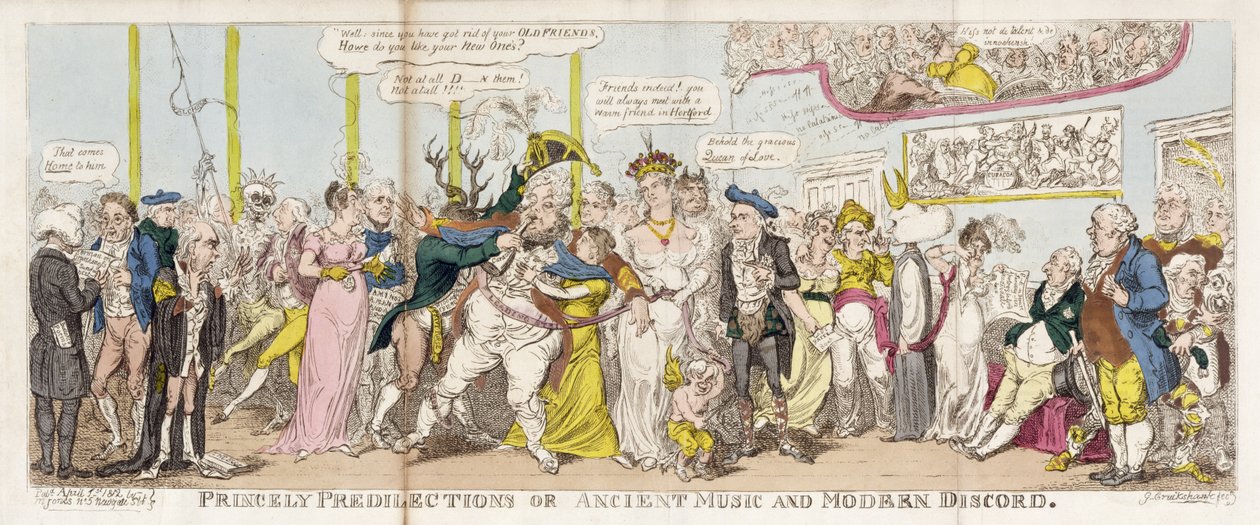 Predilezioni principesche o, Musica antica e discordia moderna da George Cruikshank