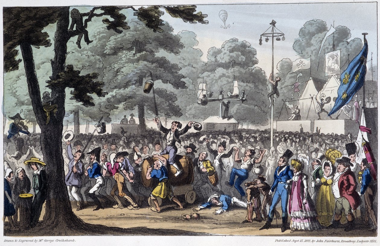 Festa di San Luigi: la canaglia - in Life in Paris da George Cruikshank