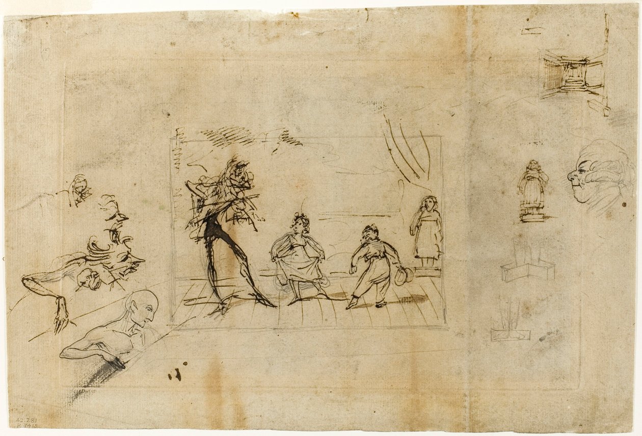 Studio per la lezione di danza, parte 2: Il minuetto da George Cruikshank