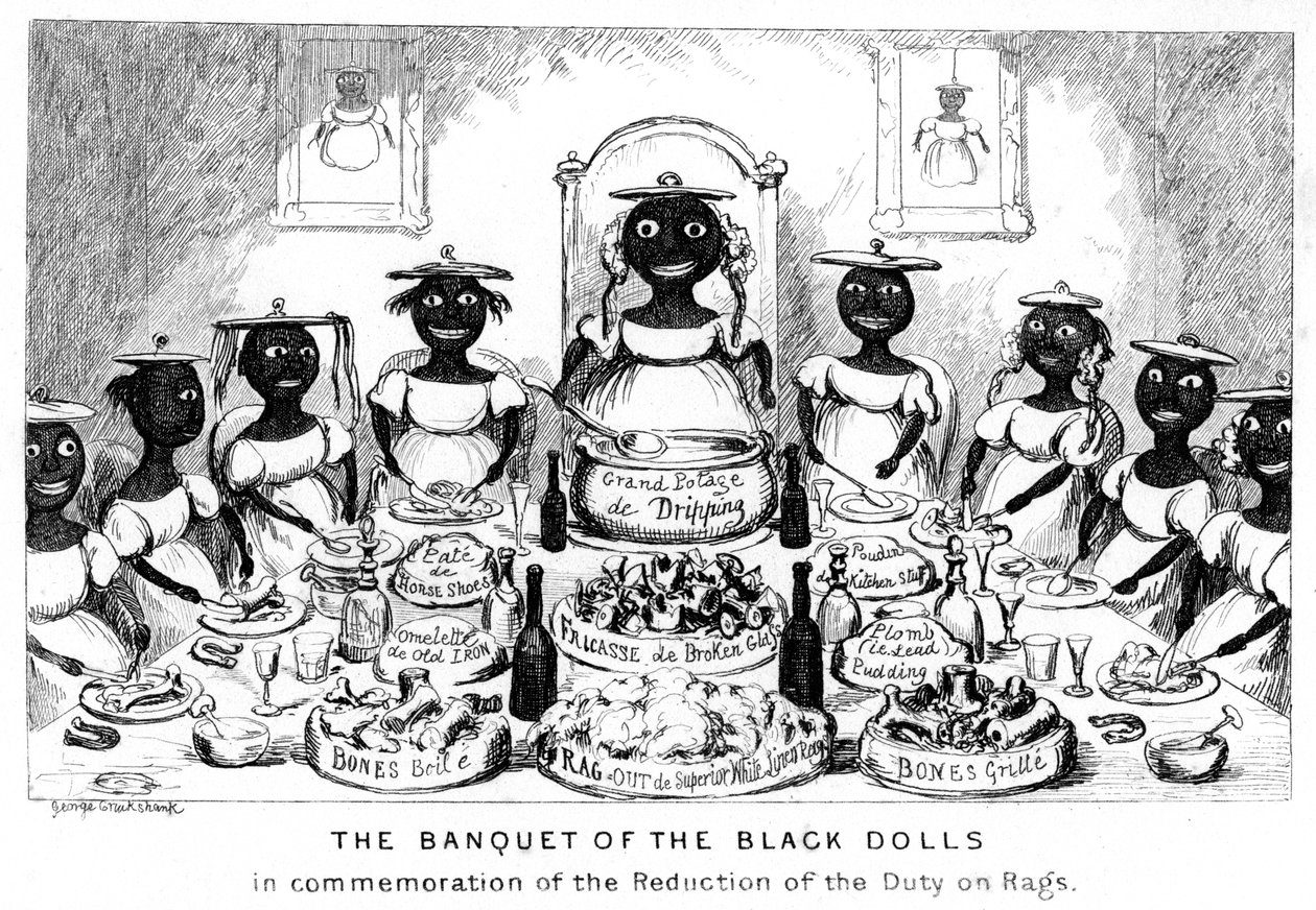Il banchetto delle bambole nere, XIX secolo da George Cruikshank