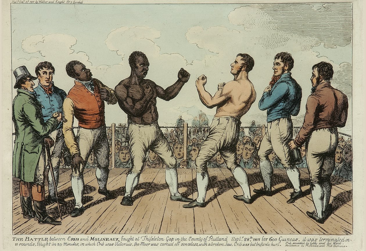 La battaglia tra Cribb e Molineaux da George Cruikshank