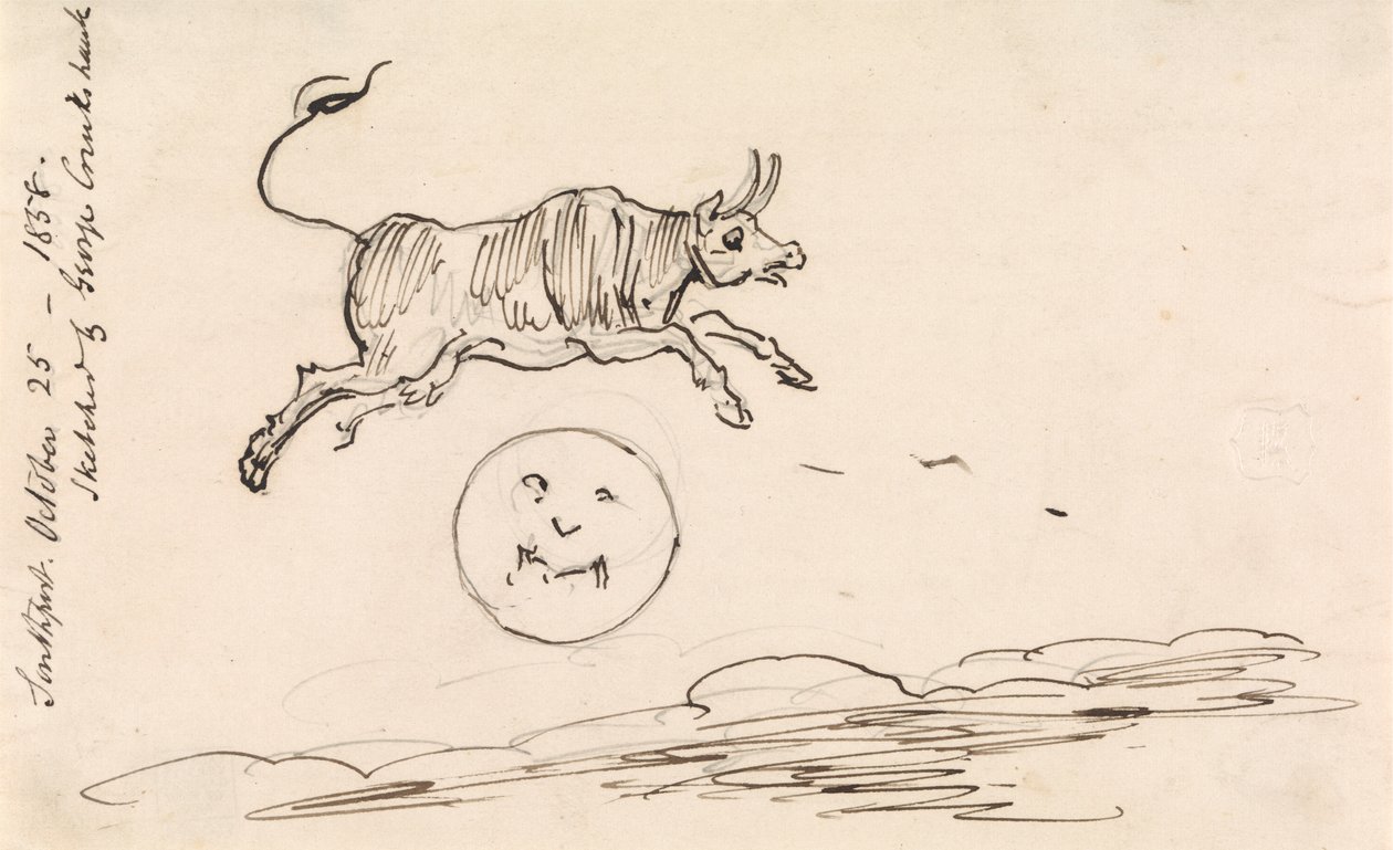 La Mucca Salta sulla Luna da George Cruikshank