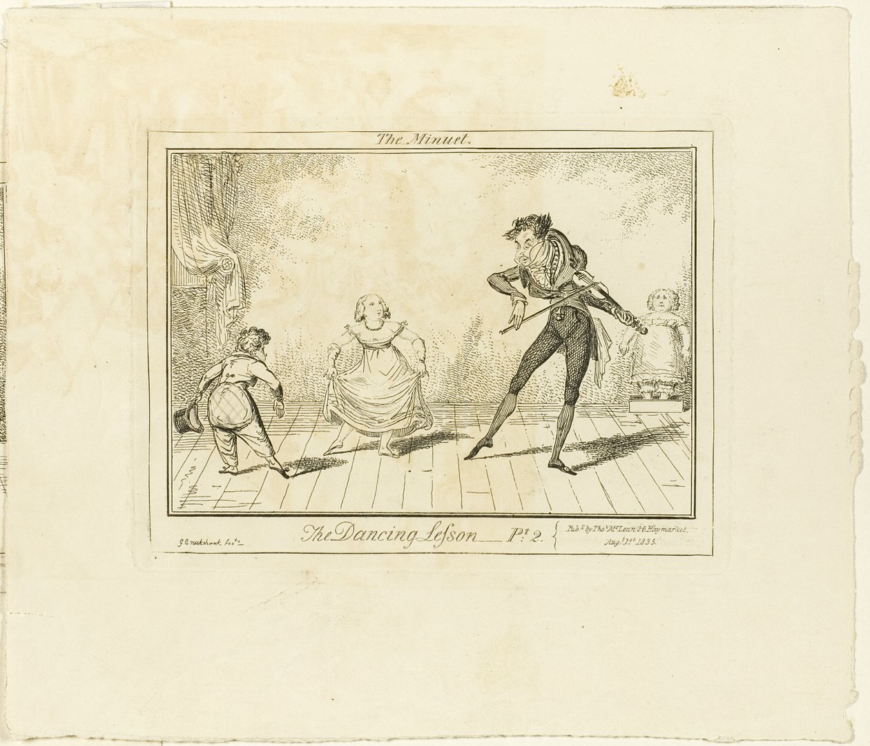La lezione di danza, Parte 2: Il minuetto da George Cruikshank
