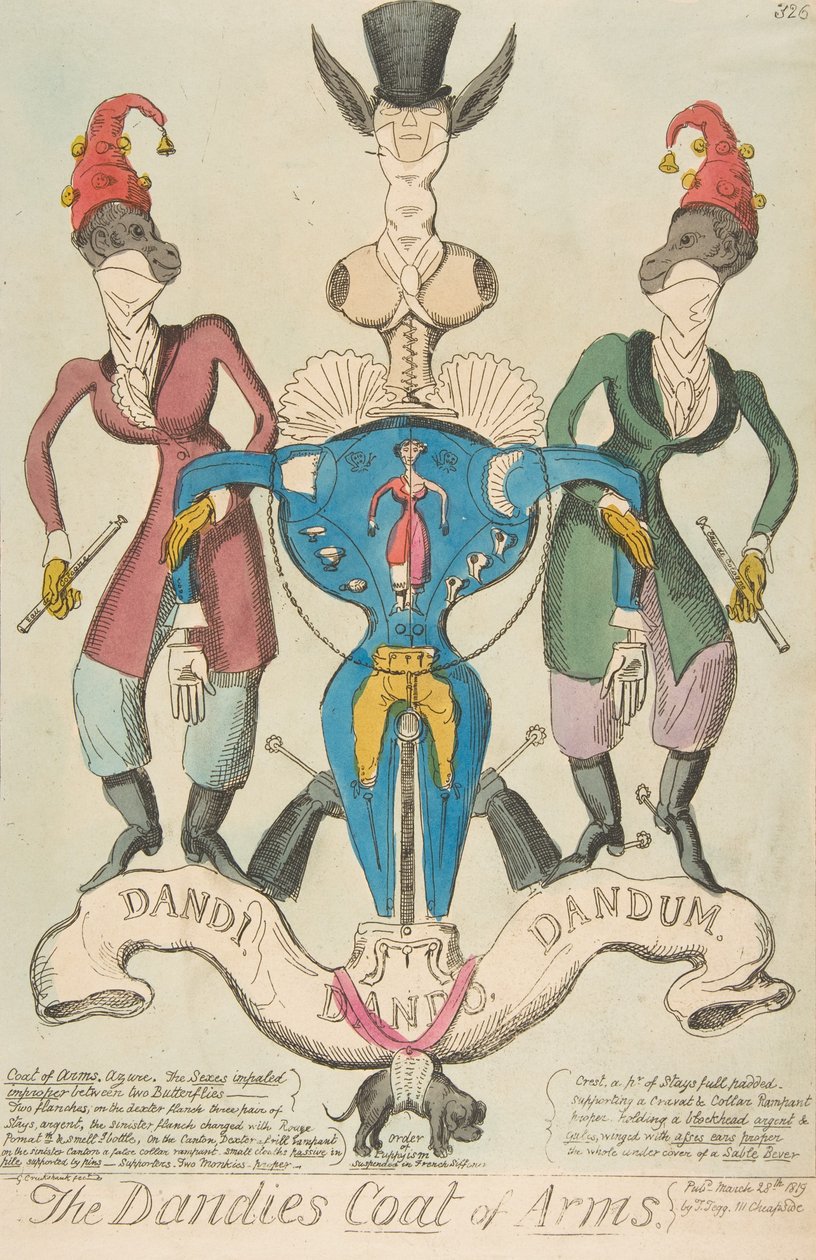 Lo Stemma dei Dandies, 28 marzo 1819 da George Cruikshank