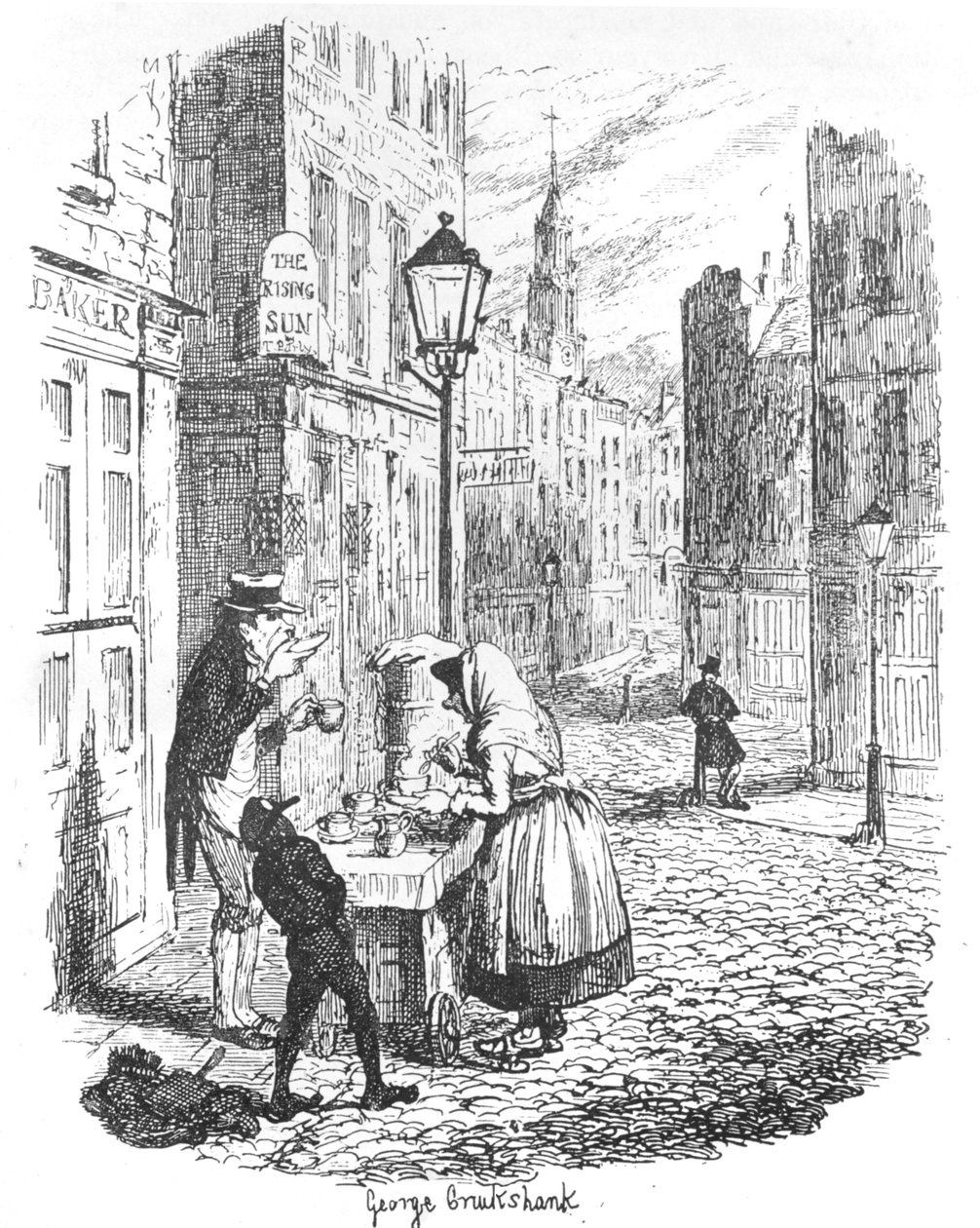 Le strade - Mattina, c1900 da George Cruikshank