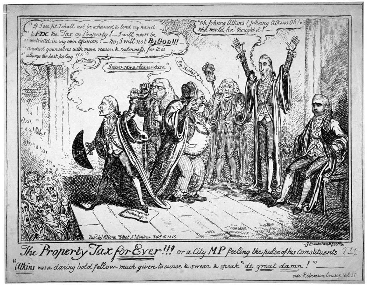 La tassa sulla proprietà per sempre!!! da George Cruikshank
