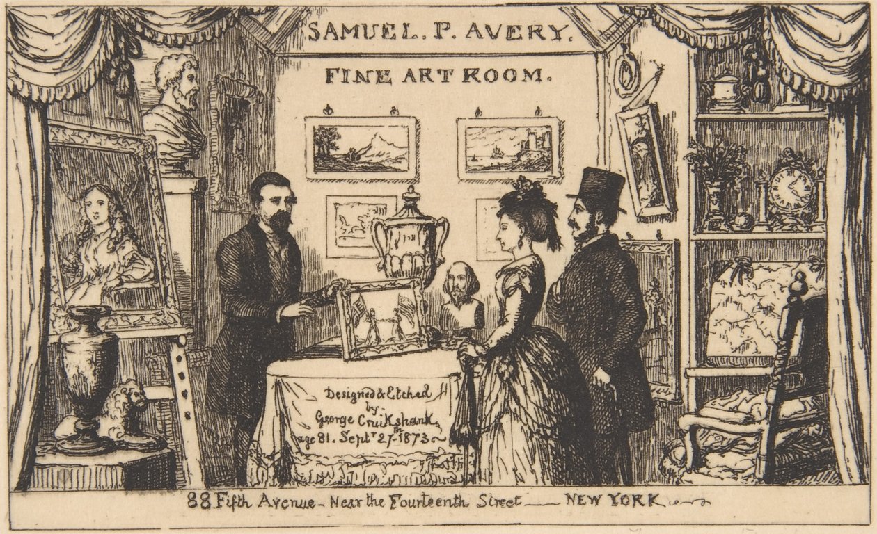 Biglietto pubblicitario per Samuel P. Avery - Sala d