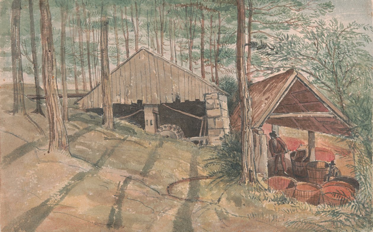 Il mulino per lavare lo stagno di Mr. W. Praed in Cornovaglia, Trevethow da George Cumberland