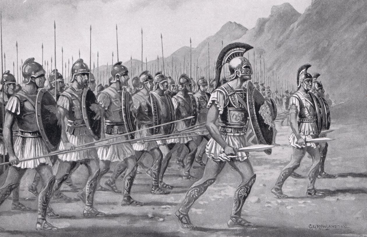 Una falange macedone, illustrazione da 