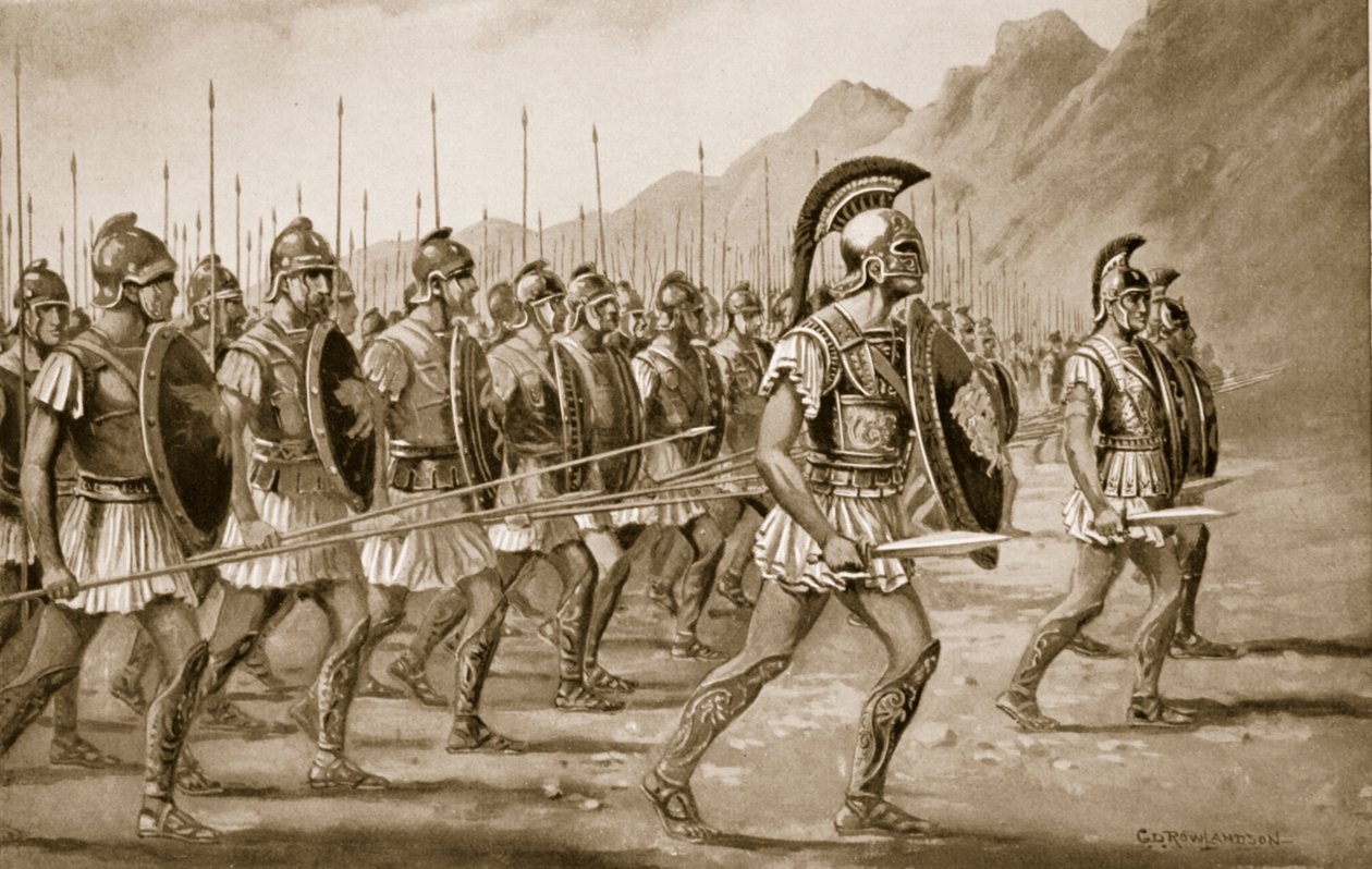 Una falange macedone, illustrazione da 