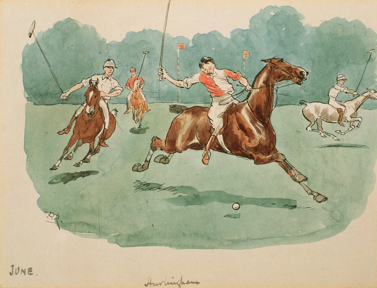Il mese di giugno: Polo da George Derville Rowlandson