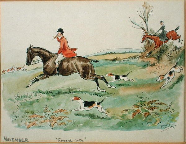 Il mese di novembre: Caccia da George Derville Rowlandson