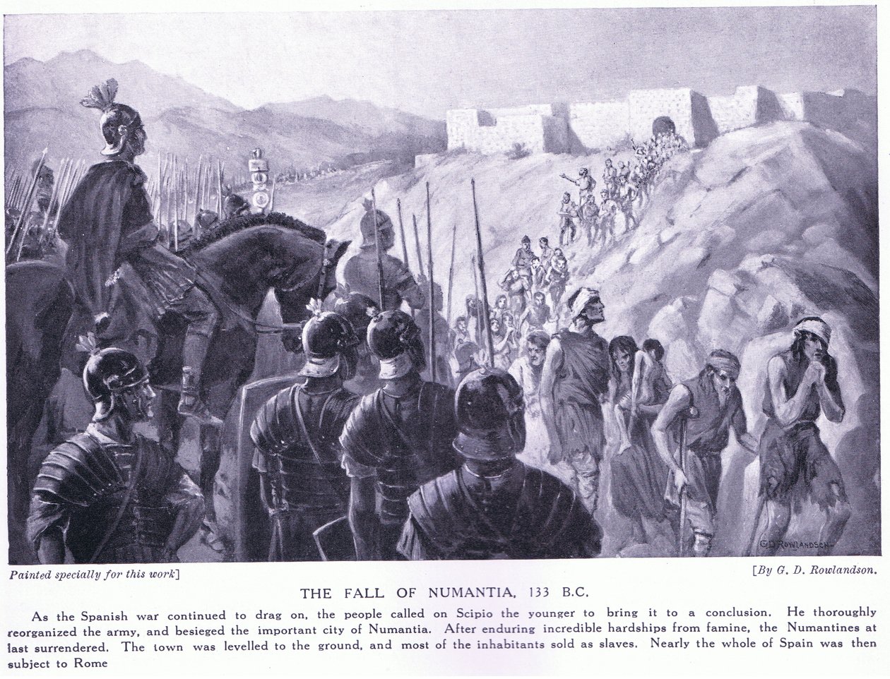 La caduta di Numanzia 133 a.C. da George Derville Rowlandson