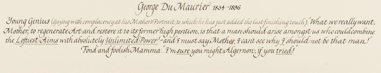 Algernon, un giovane genio e la sua mamma affettuosa e sciocca, 1879 da George du Maurier