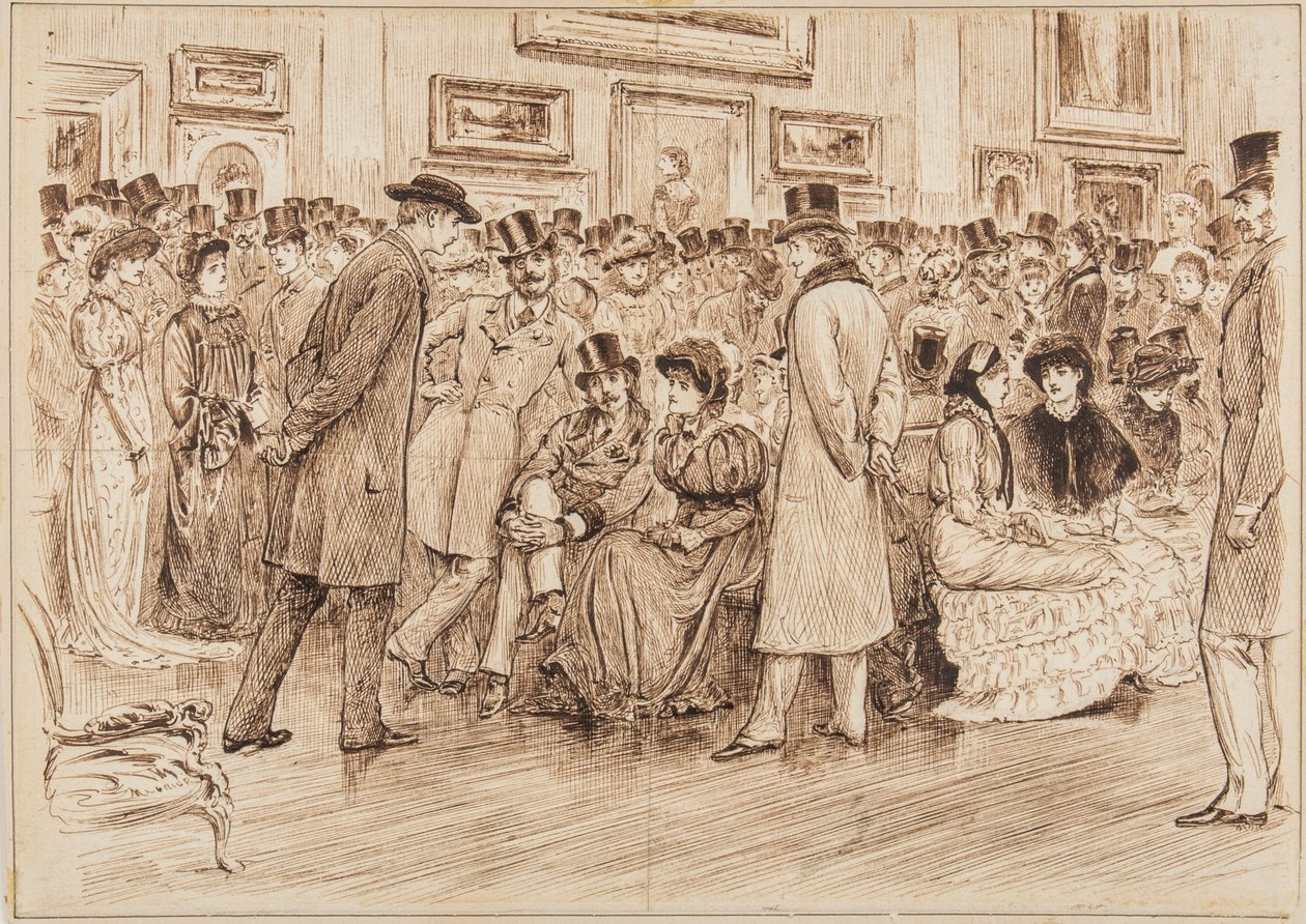 Mr Fielding, cosa ne pensi di questi quadri? Questa è Arte, Vista Privata alla Grosvenor Gallery da George du Maurier