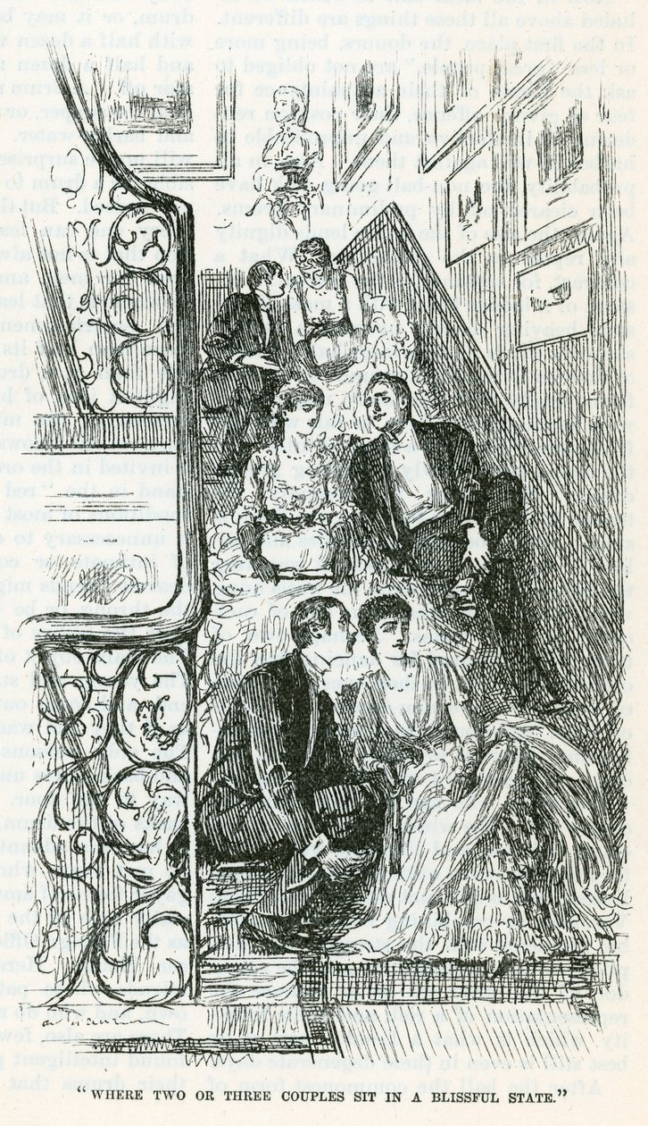 Sitting it out (incisione) da George Du Maurier