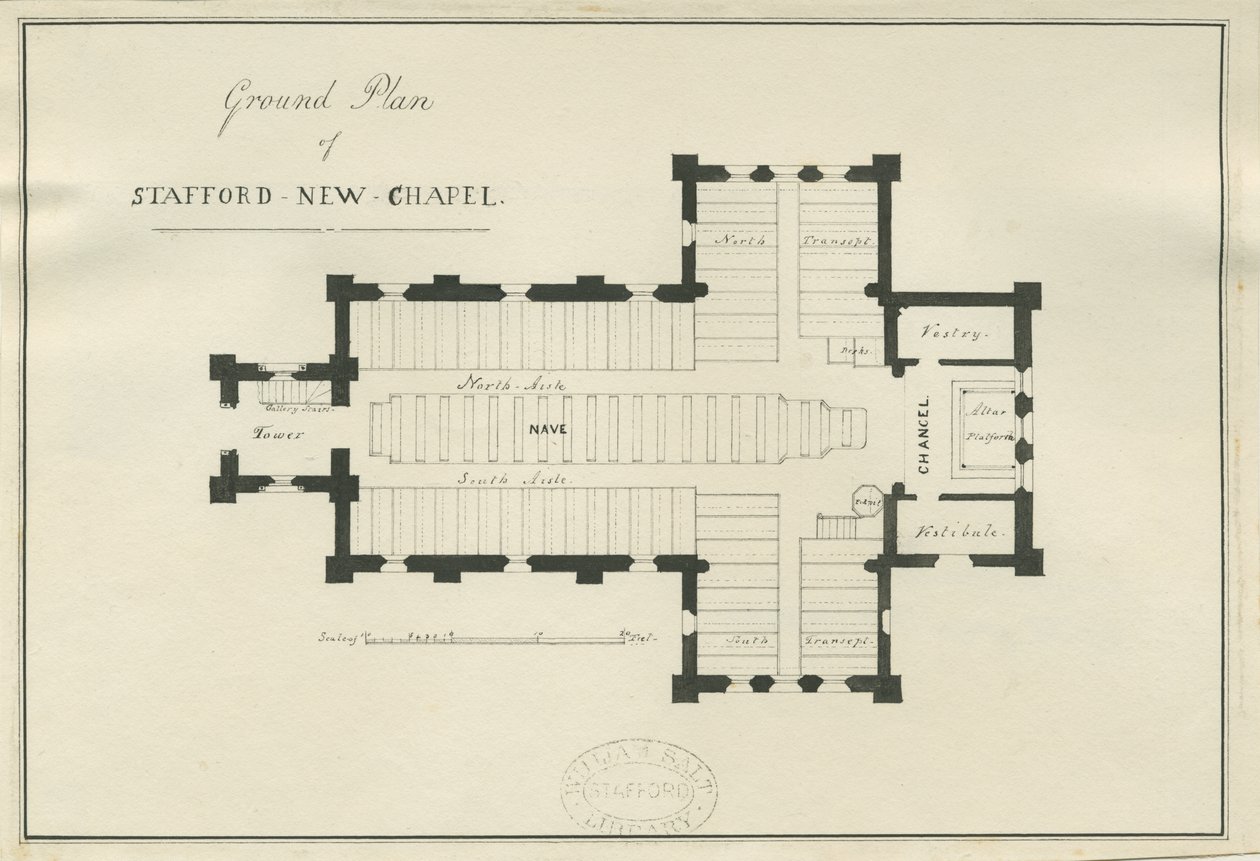 Stafford - Pianta della Chiesa di Cristo da George E. Hamilton