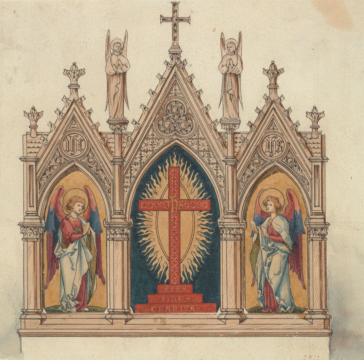 Progetti eseguiti per Jones e Willis, lavoratori in metallo e legno e produttori di mobili per chiese di Birmingham e Londra da George Edmund Street