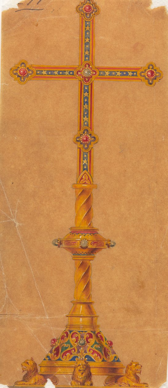 Progetti eseguiti per Jones e Willis, lavoratori in metallo e legno e produttori di mobili per chiese di Birmingham e Londra da George Edmund Street